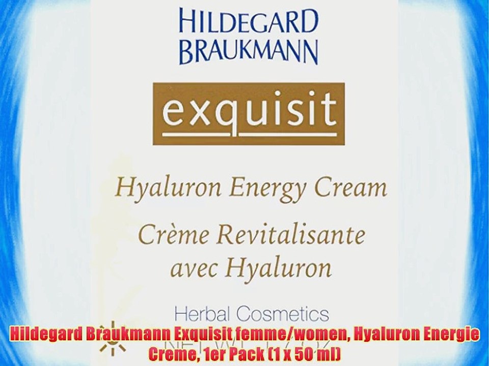Hildegard Braukmann Exquisit femme/women Hyaluron Energie Creme 1er Pack (1 x 50 ml)