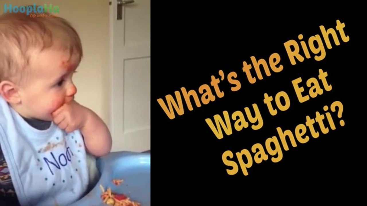 Babies Eating Spaghetti