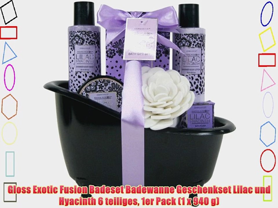 Gloss Exotic Fusion Badeset Badewanne Geschenkset Lilac und Hyacinth 6 teiliges 1er Pack (1