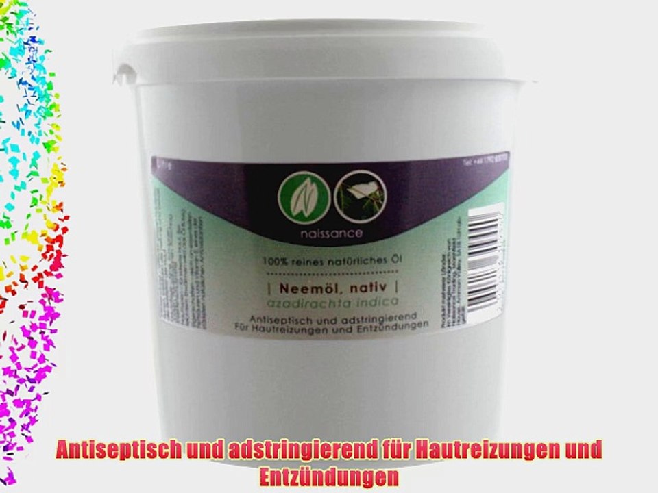 Neem?l nativ - 100% reines kaltgepresstes ?l - 1000ml