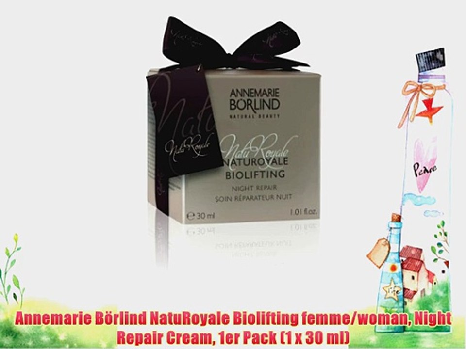 Annemarie B?rlind NatuRoyale Biolifting femme/woman Night Repair Cream 1er Pack (1 x 30 ml)