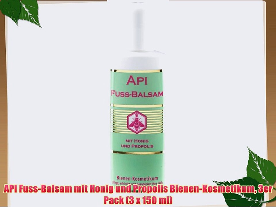API Fuss-Balsam mit Honig und Propolis Bienen-Kosmetikum 3er Pack (3 x 150 ml)