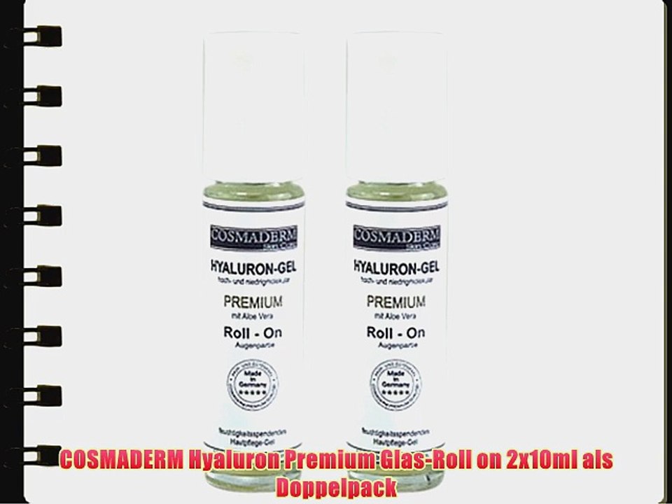 COSMADERM Hyaluron Premium Glas-Roll on 2x10ml als Doppelpack