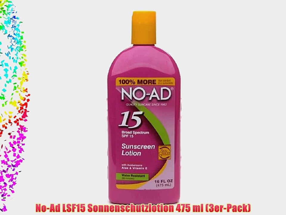No-Ad LSF15 Sonnenschutzlotion 475 ml (3er-Pack)