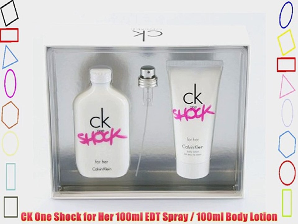 CK One Shock for Her 100ml EDT Spray / 100ml Body Lotion