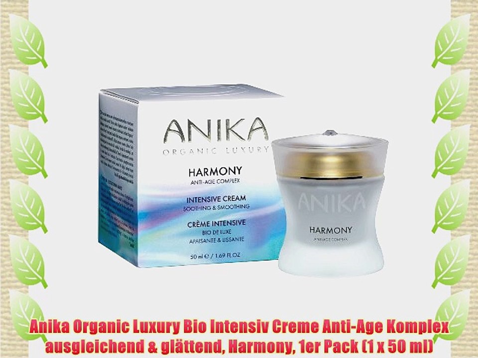 Anika Organic Luxury Bio Intensiv Creme Anti-Age Komplex ausgleichend
