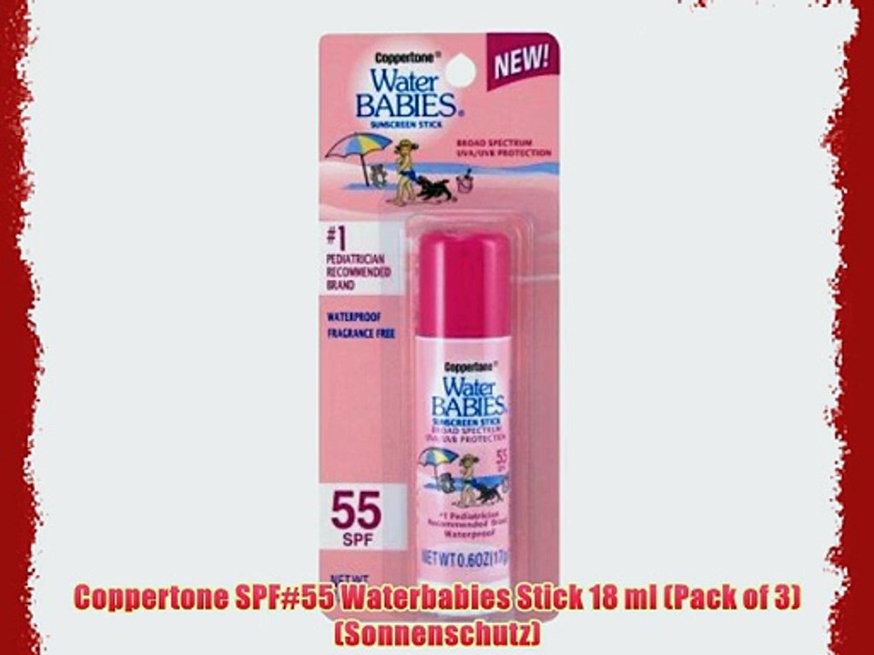 Coppertone SPF#55 Waterbabies Stick 18 ml (Pack of 3) (Sonnenschutz)