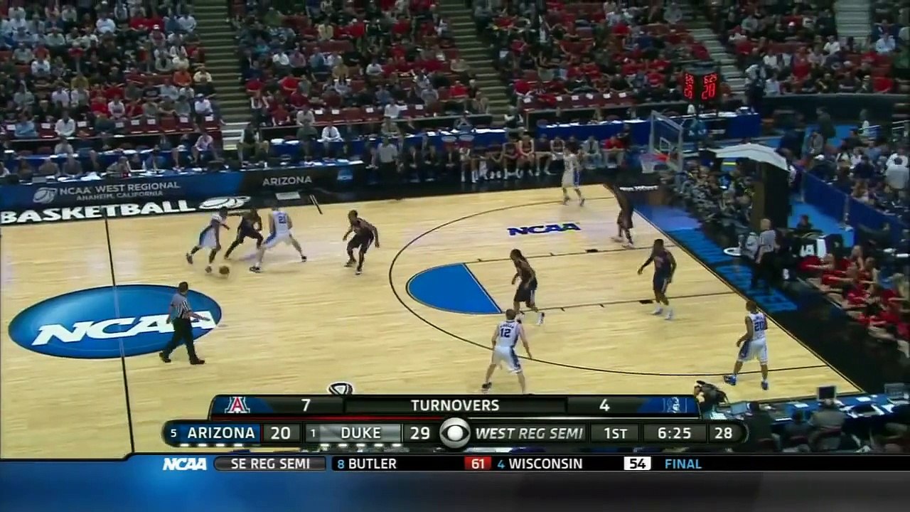 2011 NCAA March Madness Sweet 16 Arizona - Duke highlights. Derrick Williams upsets Coach K!