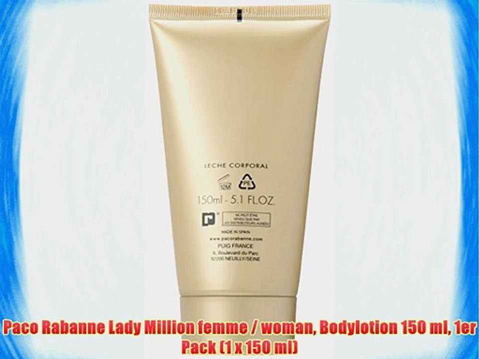 Paco Rabanne Lady Million femme / woman Bodylotion 150 ml 1er Pack (1 x 150 ml)