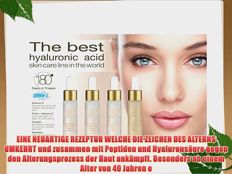 180 Cosmetics - DAS ALLERBESTE Schweizer Hyalurons?ure-Serum reinster Qualit?t plus Peptide