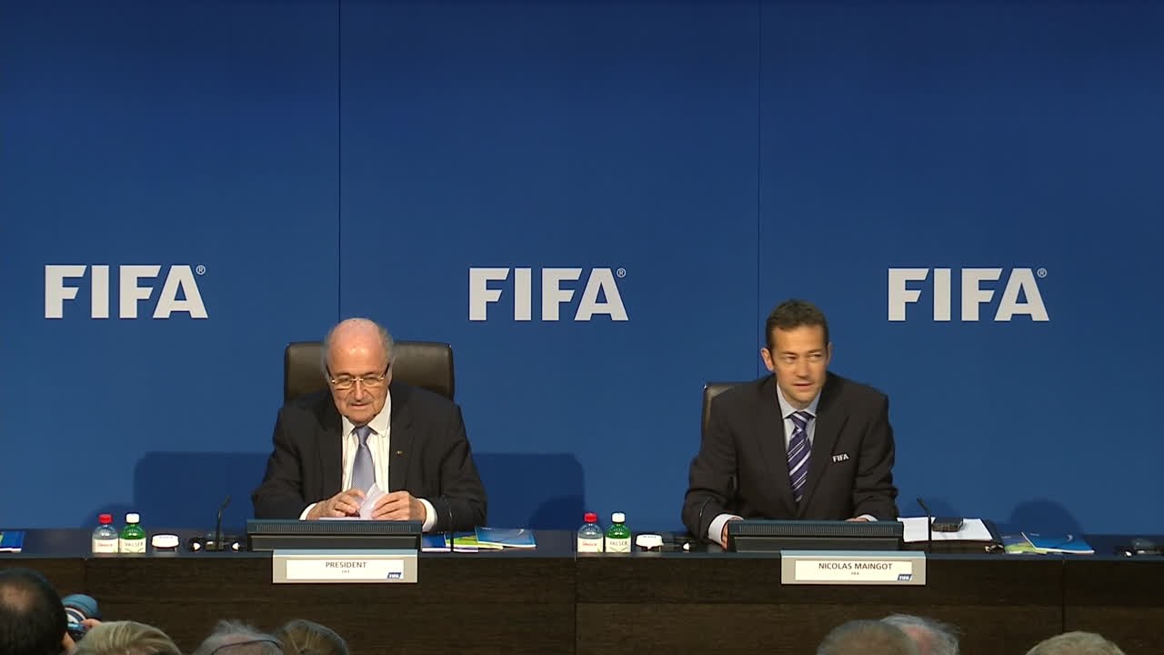 FIFA's Sepp Blatter Showered in Fake Money by Comedian