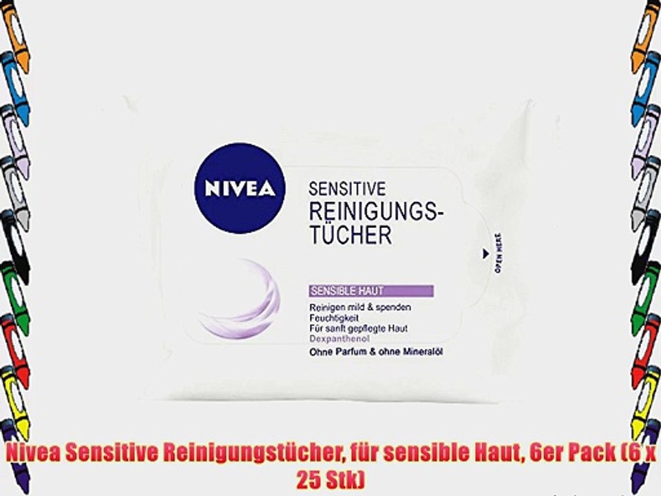 Nivea Sensitive Reinigungst?cher f?r sensible Haut 6er Pack (6 x 25 Stk)