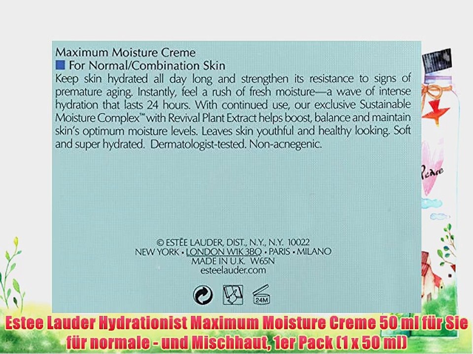 Estee Lauder Hydrationist Maximum Moisture Creme 50 ml f?r Sie f?r normale - und Mischhaut