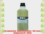 Bio Jojoba?l Gold - Organisch zertifiziert - 100% reines kaltgepresstes ?l - 1000ml