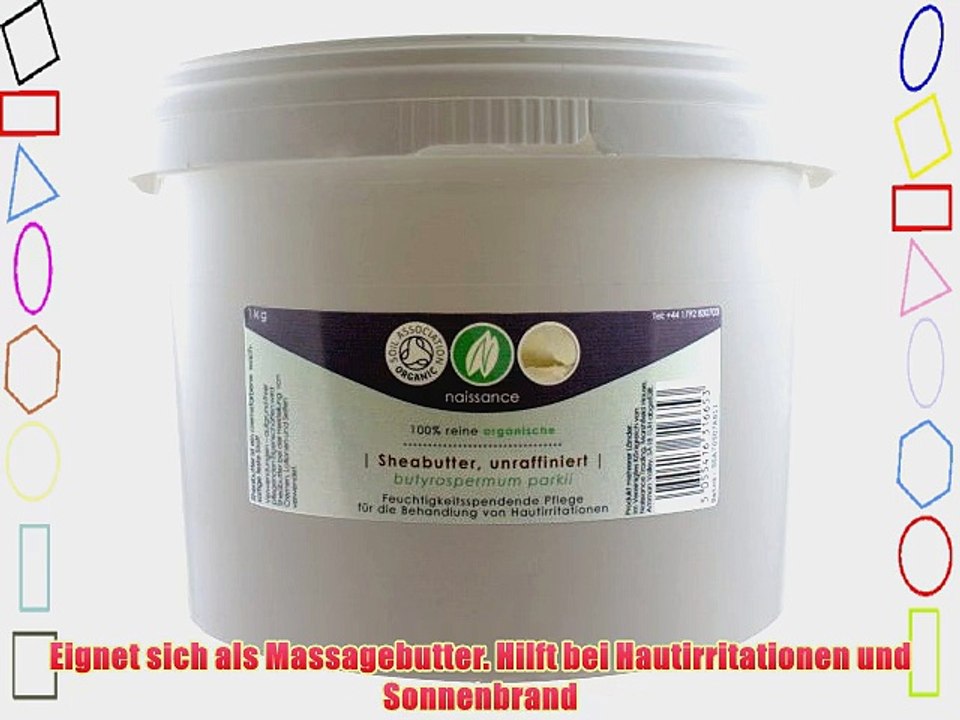 Bio Sheabutter unraffiniert - 100% rein - Organisch zertifiziert - 1000g