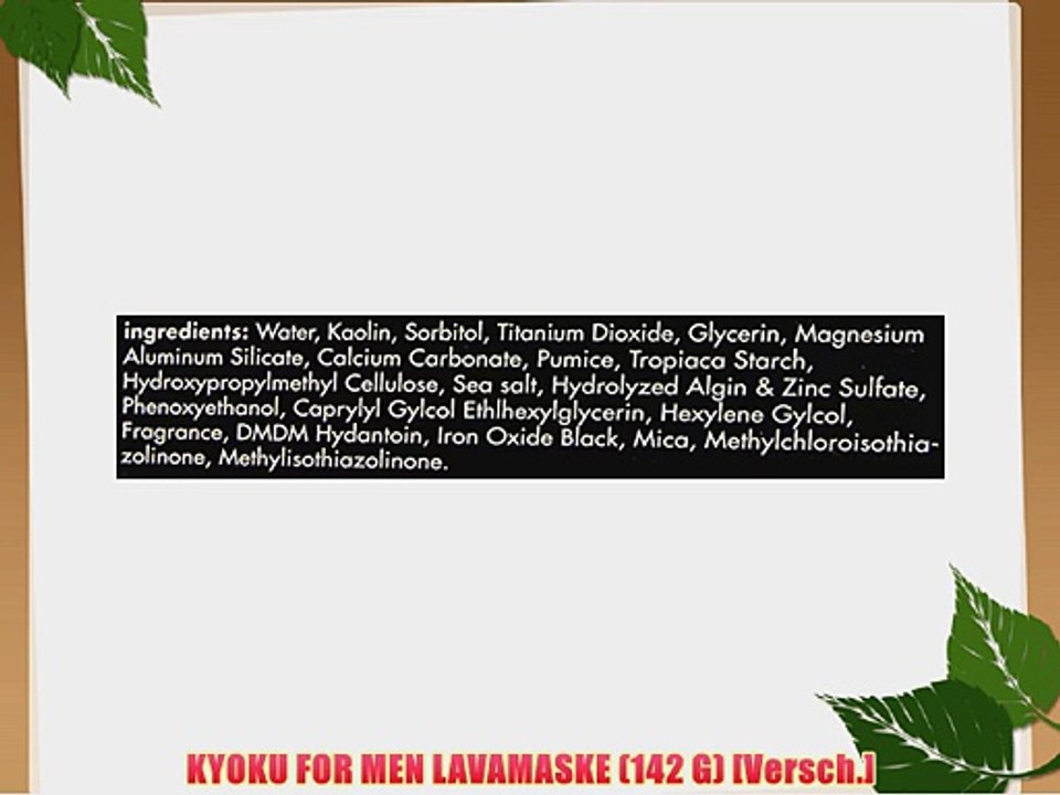 KYOKU FOR MEN LAVAMASKE (142 G) [Versch.]