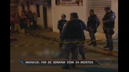 Manaus registra 34 assassinatos no fim de semana