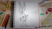 How to draw Bugs Bunny Easy step by step drawing lessons for kids