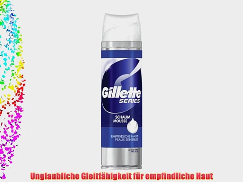 Gillette Series Rasierschaum f?r sensitive Haut 250 ml 6 St?ck (6 x 250 ml)