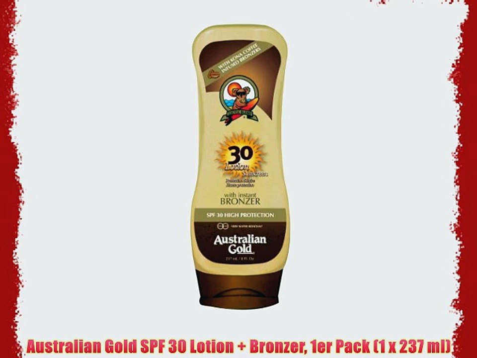 Australian Gold SPF 30 Lotion   Bronzer 1er Pack (1 x 237 ml)
