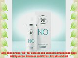 Anti Akne Creme NO f?r unreine und schnell entz?ndliche Haut mit Hyaluron Himbeer und Citrus-