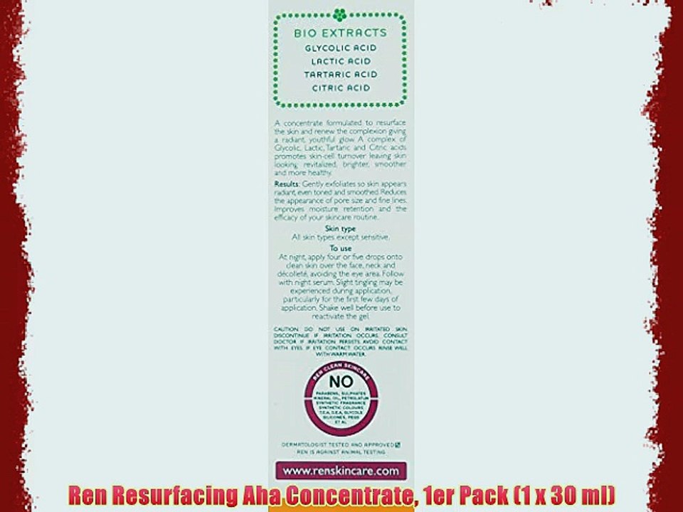 Ren Resurfacing Aha Concentrate 1er Pack (1 x 30 ml)