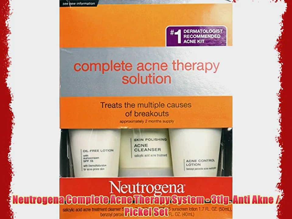 Neutrogena Complete Acne Therapy System - 3tlg. Anti Akne / Pickel Set