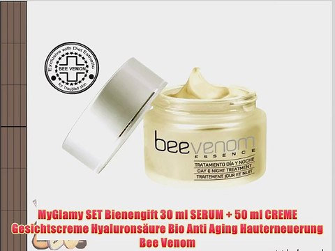 MyGlamy SET Bienengift 30 ml SERUM 50 ml CREME Gesichtscreme Hyalurons?ure Bio Anti Aging