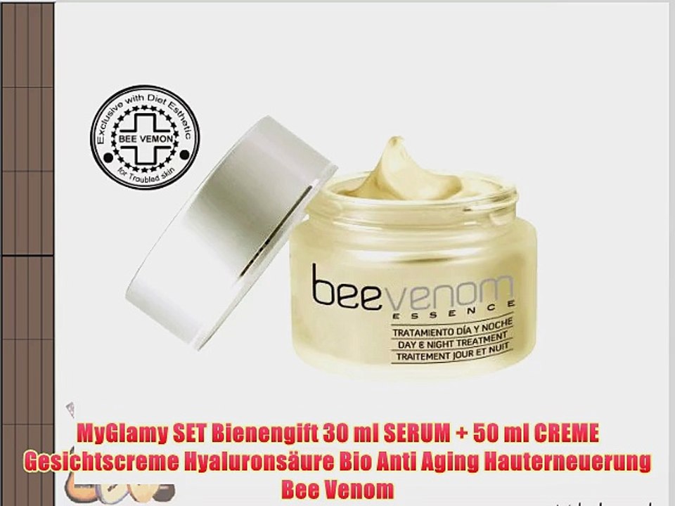 MyGlamy SET Bienengift 30 ml SERUM   50 ml CREME Gesichtscreme Hyalurons?ure Bio Anti Aging