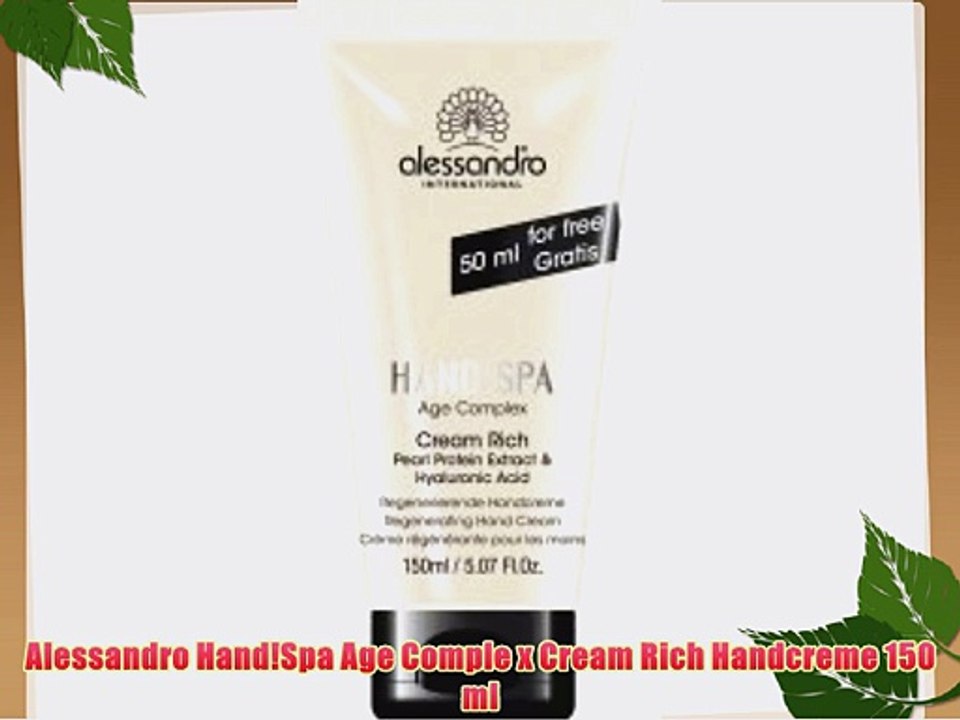 Alessandro Hand!Spa Age Comple x Cream Rich Handcreme 150 ml
