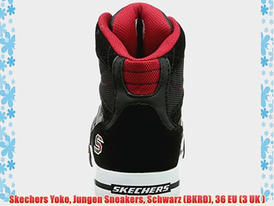 Skechers Yoke Jungen Sneakers Schwarz (BKRD) 36 EU (3 UK )