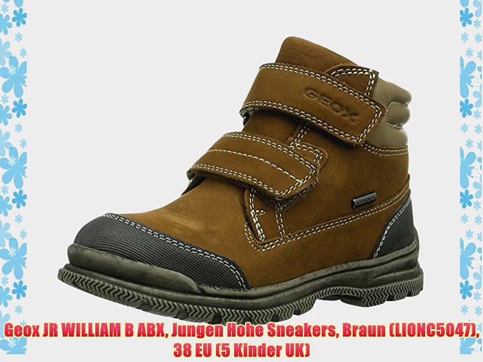 Geox JR WILLIAM B ABX Jungen Hohe Sneakers Braun (LIONC5047) 38 EU (5 Kinder UK)