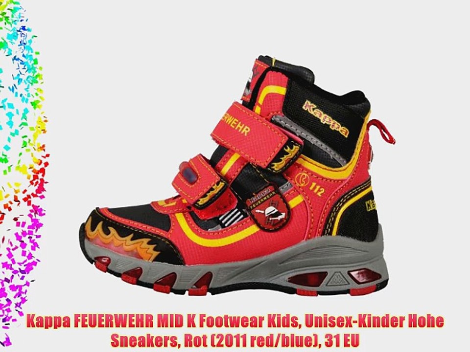 Kappa FEUERWEHR MID K Footwear Kids Unisex-Kinder Hohe Sneakers Rot (2011 red/blue) 31 EU