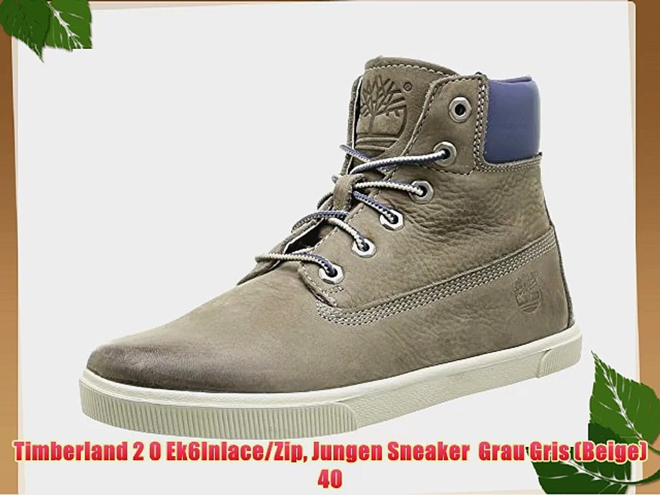 Timberland 2 0 Ek6Inlace/Zip Jungen Sneaker  Grau Gris (Beige) 40
