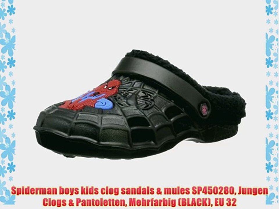 Spiderman boys kids clog sandals