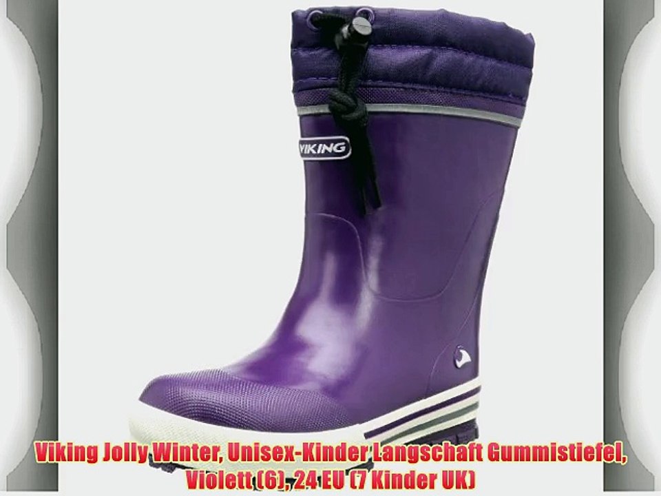 Viking Jolly Winter Unisex-Kinder Langschaft Gummistiefel Violett (6) 24 EU (7 Kinder UK)