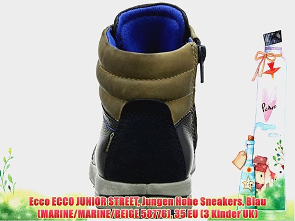 Ecco ECCO JUNIOR STREET Jungen Hohe Sneakers Blau (MARINE/MARINE/BEIGE 58776) 35 EU (3 Kinder
