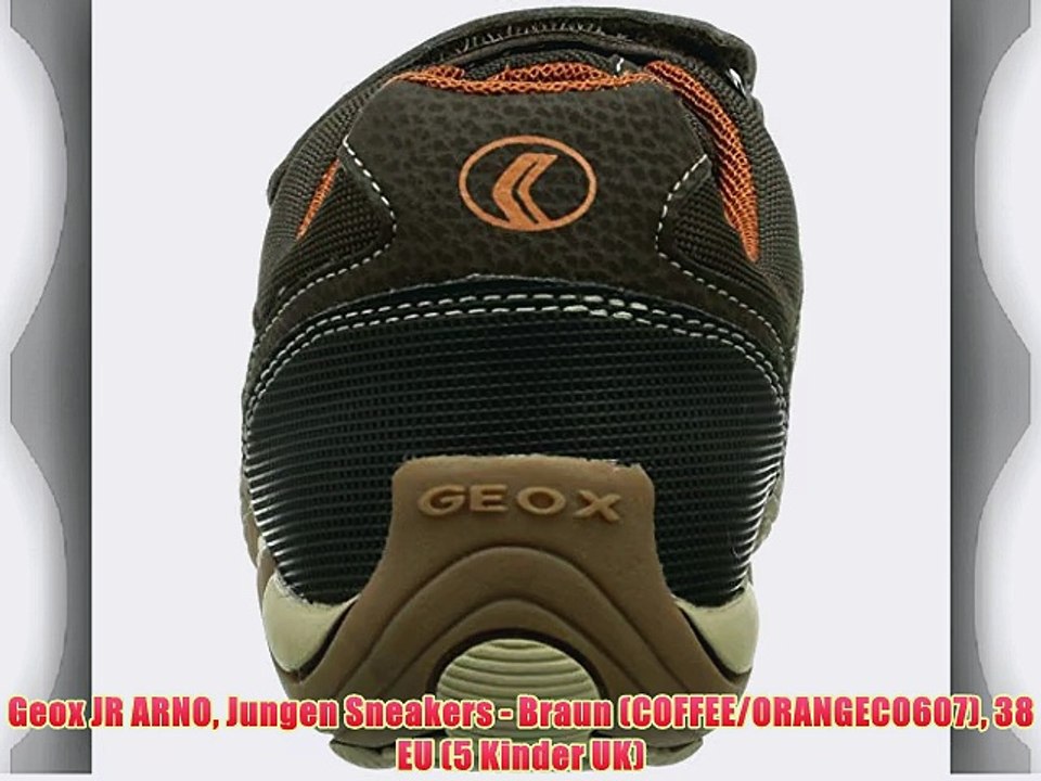 Geox JR ARNO Jungen Sneakers - Braun (COFFEE/ORANGEC0607) 38 EU (5 Kinder UK)