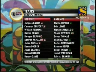 CPL 2015 - Match 27 - Trinidad and Tobago Red Steel vs St Kitts and Nevis Patriots Highlights