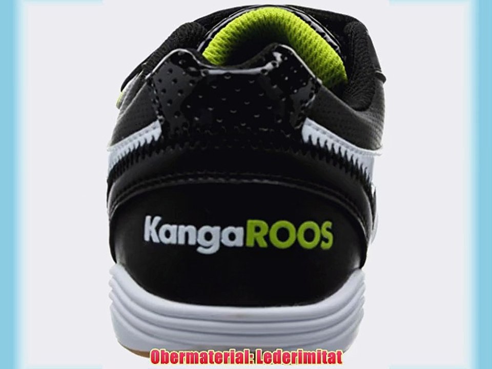 KangaROOS Power Court Unisex-Kinder Sneakers Schwarz (black/white/lime 508) 34 EU