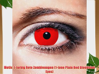 KwikSibs farbige Kontaktlinsen rot Zombie weich inklusive Beh?lter K505 BC 8.6 mm / DIA 14.0