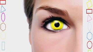 Farbige Kontaktlinsen Crazy Color Fun Contact Lenses 'Yellow Eyes' Topqualit?t inkl. 50 ml