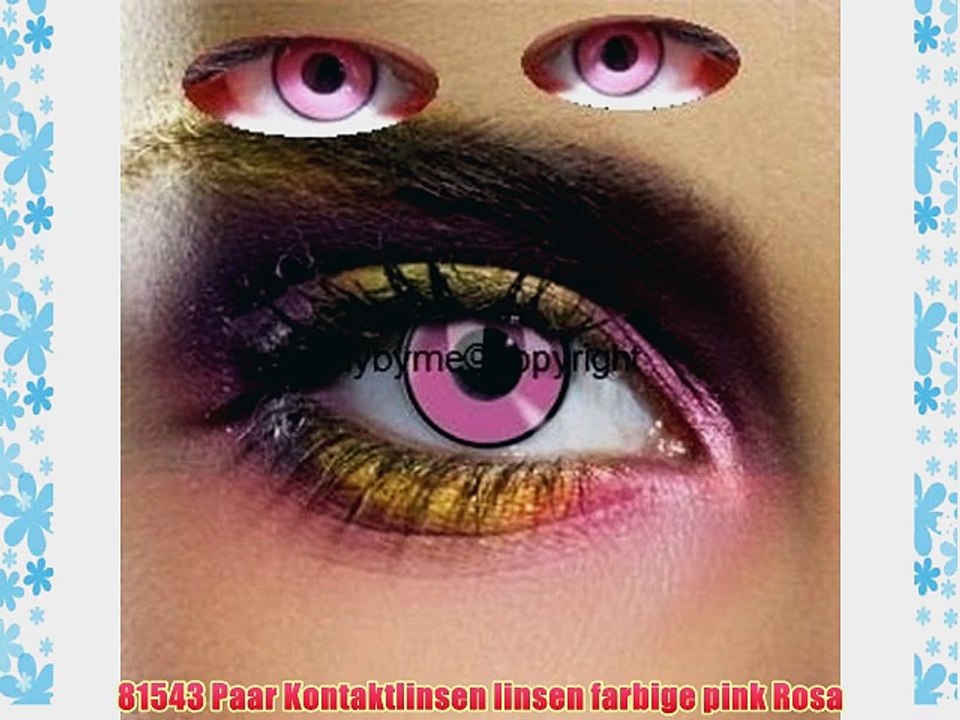 81543 Paar Kontaktlinsen linsen farbige pink Rosa