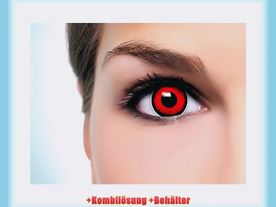 Linsenfinder Farbige Kontaktlinsen rot 'Volturi Vampir'  Kombil?sung  Beh?lter ohne St?rke