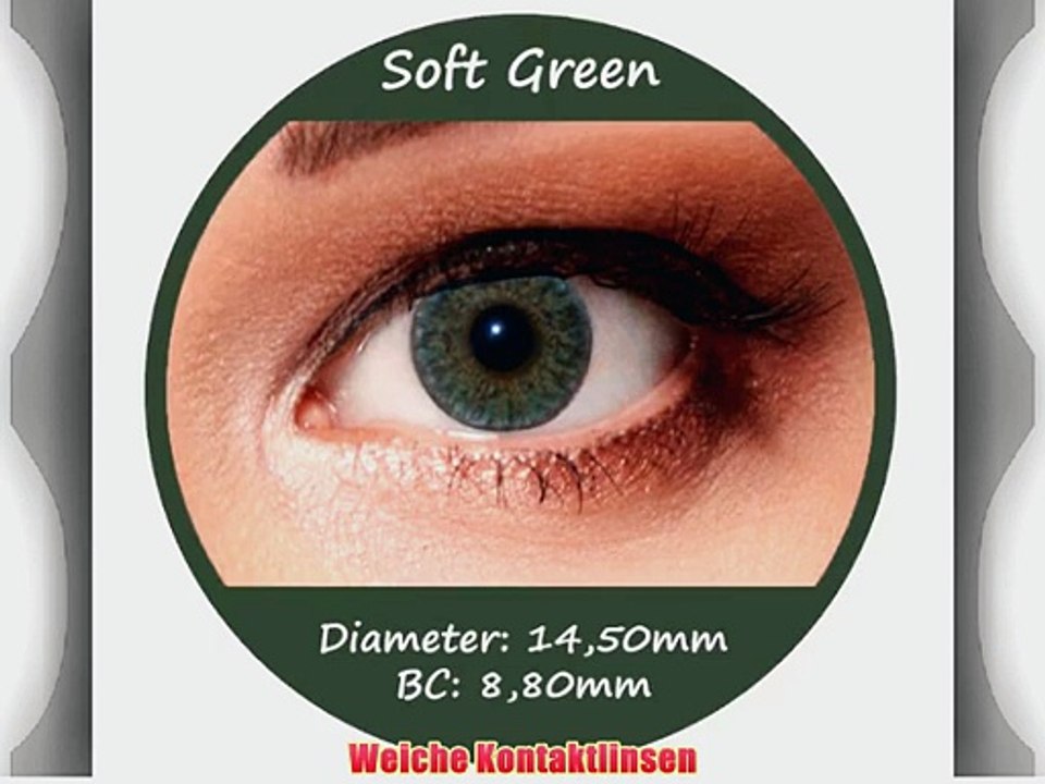 Gr?ne Farbige Kontaktlinsen 3 Monatslinsen ohne St?rke Design: Soft Green