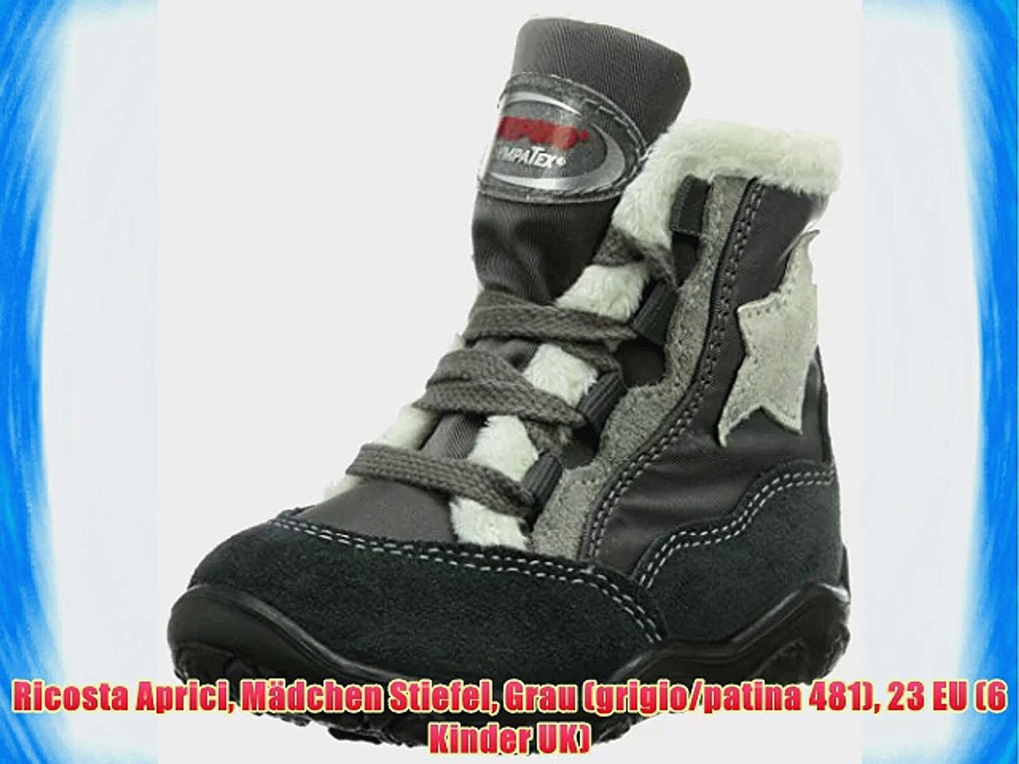 Ricosta Aprici M?dchen Stiefel Grau (grigiopatina 481) 23 EU (6 Kinder UK) Mustang Stiefel M?dchen Langschaft Stiefel Blau (800 dunkelblau) 39 EU (5.5 Kinder UK)