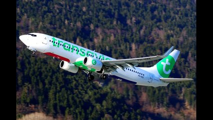 Transavia B737-800 NEW LIVERY inflight from Malaga to Schiphol