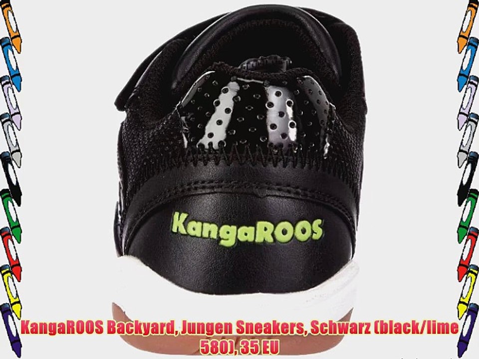 KangaROOS Backyard Jungen Sneakers Schwarz (black/lime 580) 35 EU