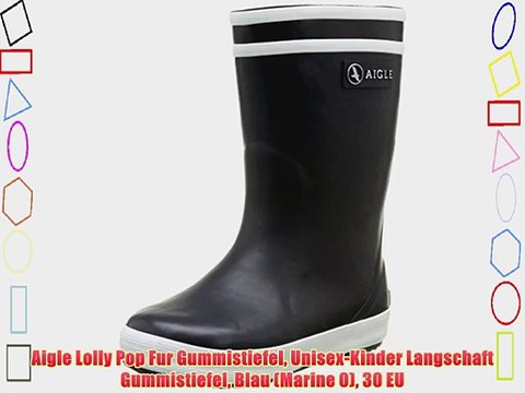 Aigle Lolly Pop Fur Gummistiefel Unisex-Kinder Langschaft Gummistiefel Blau (Marine 0) 30 EU