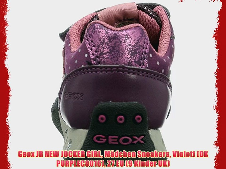 Geox JR NEW JOCKER GIRL M?dchen Sneakers Violett (DK PURPLEC8016) 27 EU (9 Kinder UK)